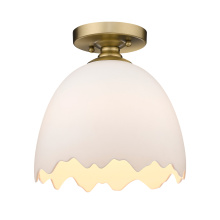 Golden 6951-SF BCB-POR - Wry Lighting Brinkley 1-light Semi-Flush Mount in Brushed Champagne Brass